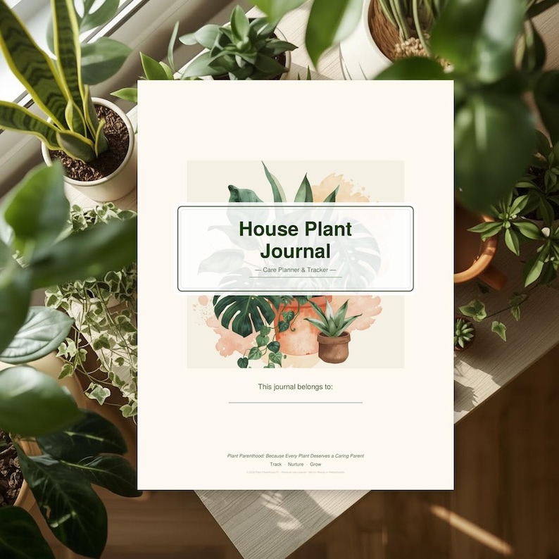 Houseplant Journal Printable PDF | Care Planner Tracker | Pet Safe Guide | Botanical Gift image 1
