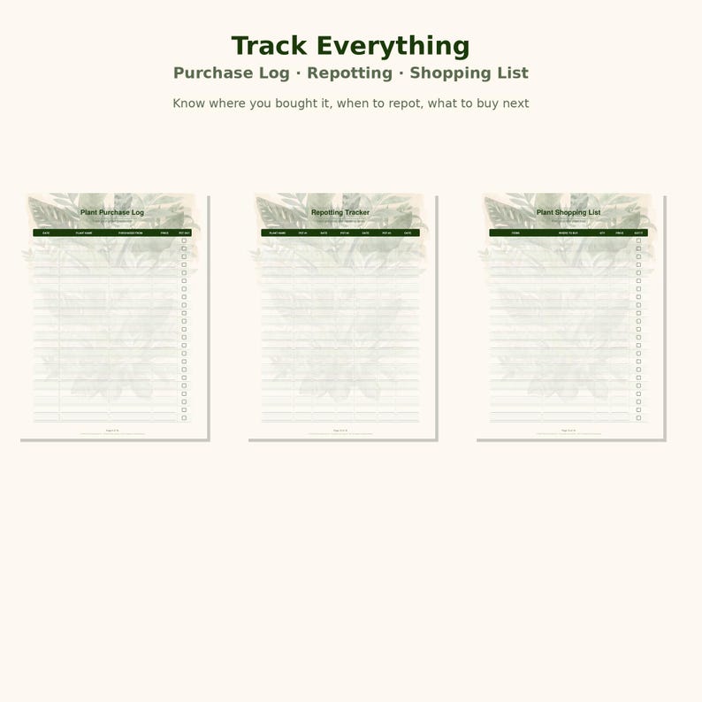 Houseplant Journal Printable PDF | Care Planner Tracker | Pet Safe Guide | Botanical Gift image 8