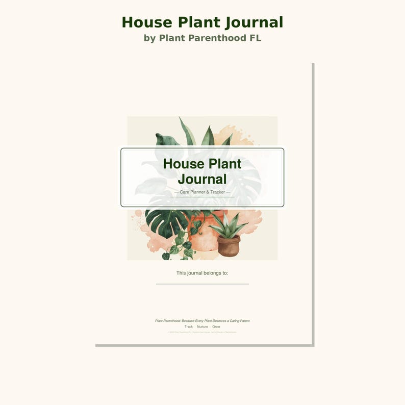 Houseplant Journal Printable PDF | Care Planner Tracker | Pet Safe Guide | Botanical Gift image 6