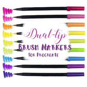 15 pisaków pędzelkowych Procreate Brushes do sztuki cyfrowej, tworzenia kartek, scrapbookingu