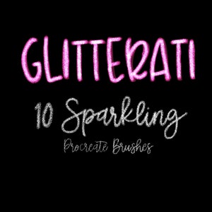 Beautiful, Sparkling Glitter Procreate Brushes for Digital Art, Card making, Scrapbooking