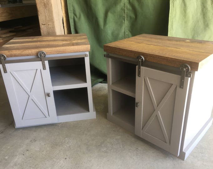 End Tables Farm House Barn Door Shabby Chic Vintage Etsy