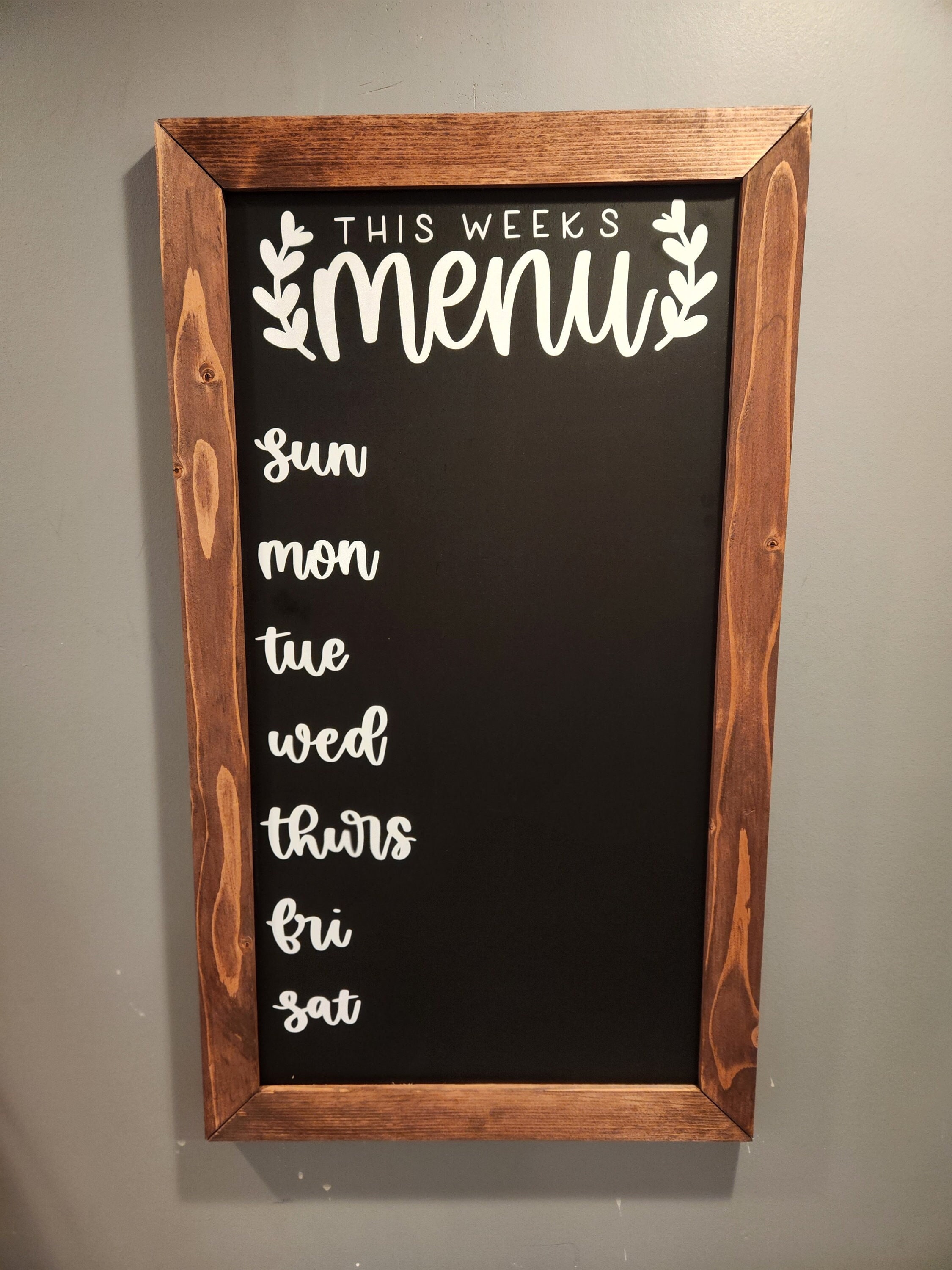 Menu Sign, Board, Chalkboard, Custom, Weekly Menu, Whiteboard, Chalk, Blackboard, Hanging sign, Dinner 15x26"