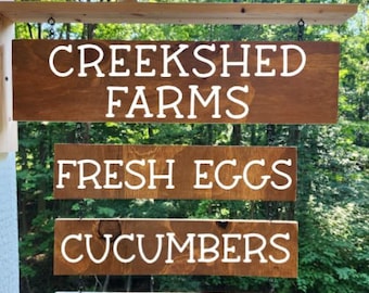 Farmstand Sign | Farm Market Sign | Menu Board Signs | Custom | Craft Fair Interchangeable Double Sided | Handmade | Wooden Signs