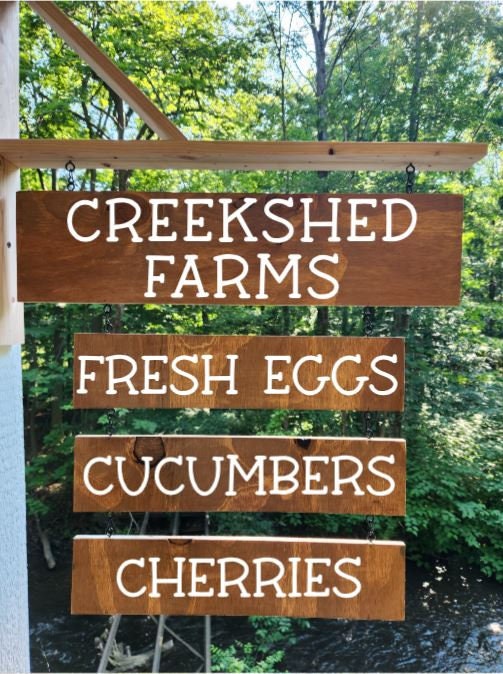 Farmstand Sign | Farm Market Sign | Menu Board Signs | Custom | Craft Fair Interchangeable Double Sided | Handmade | Wooden Signs