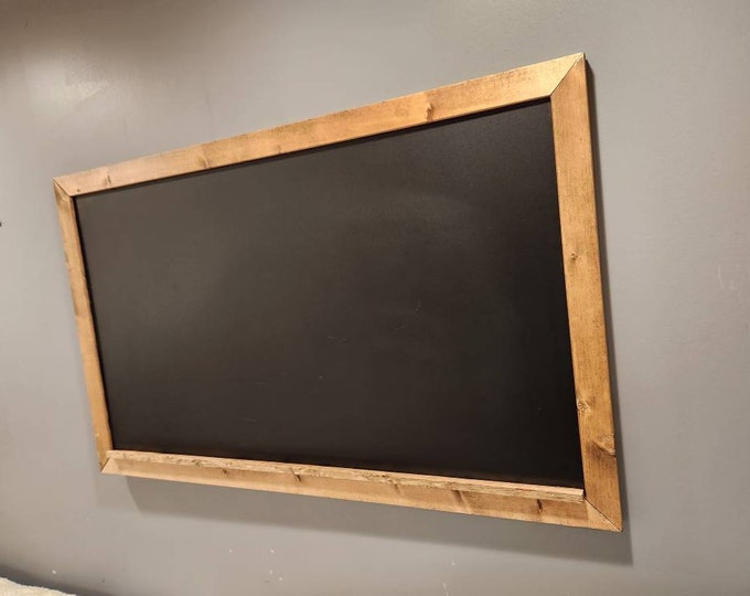 Modern Rustic Farmhouse Chalkboard With Optional Chalk Ledge Ebony