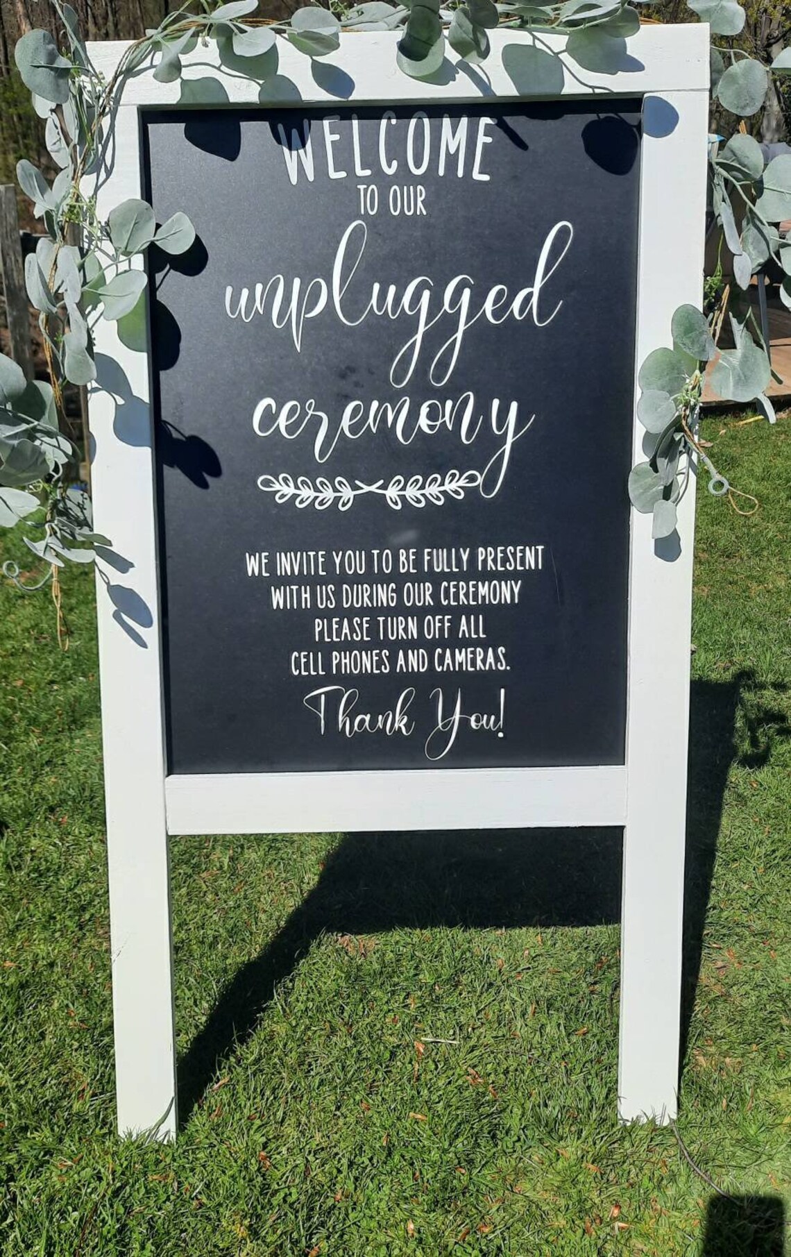 Wedding Chalkboard Unplugged Wedding Etsy