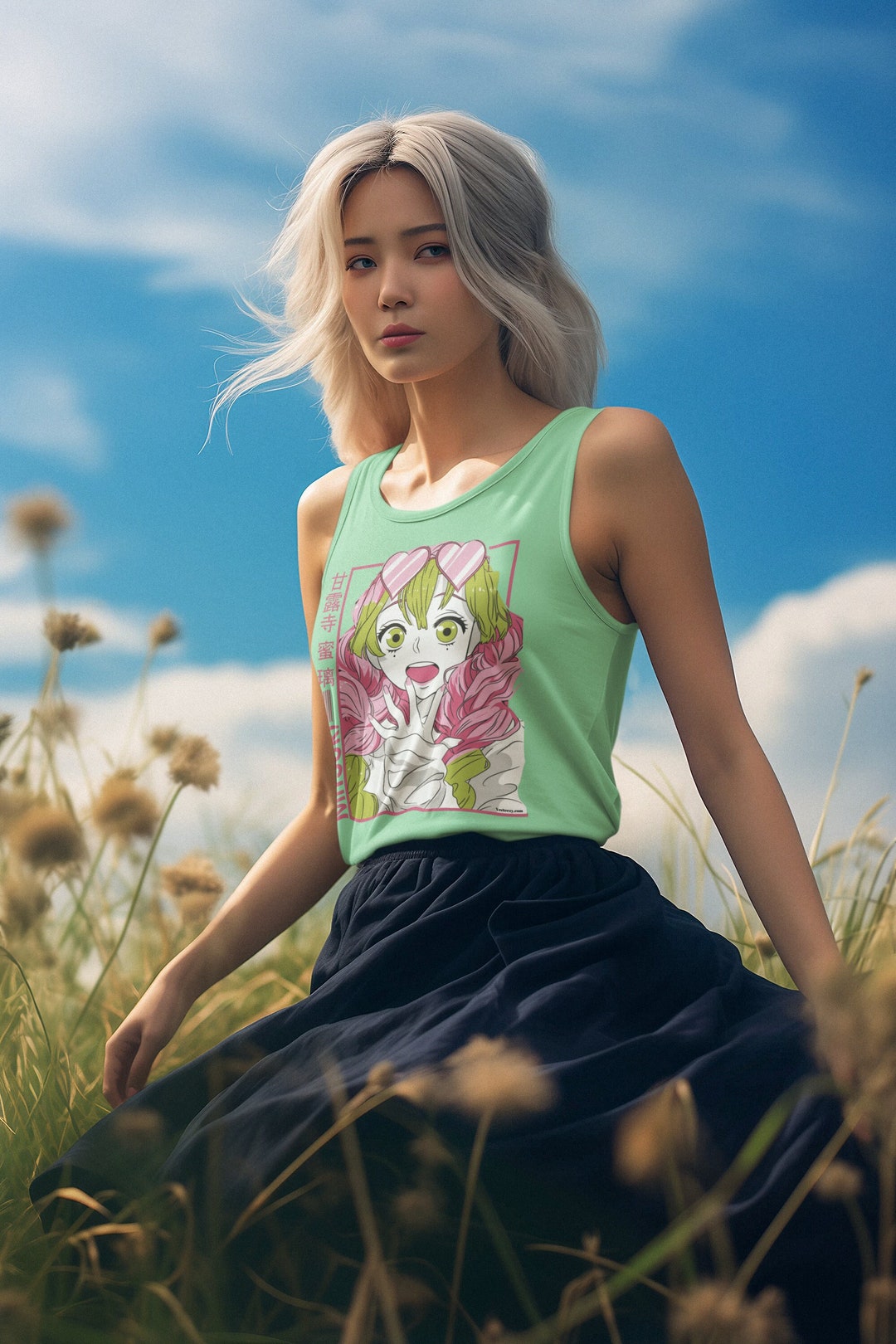 Anime Tanktop Vrouw Y2k Geïnspireerde Anime Grafische Tanktop