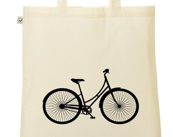 Bicycle 100% Organic Cotton or Canvas Totes and Gymsacs in Black or Natural