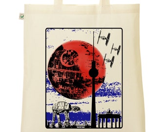 That's No Moon Berlin 100% Organic Cotton or Canvas Totes and Gymsacs in Black or Natural