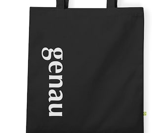 Genau 100% Organic Cotton or Canvas Totes and Gymsacs in Black or Natural