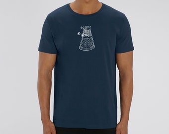 Doctor Who Dalek Graphic Tee, T-shirt en coton bio pour homme ou femme ou sweat à capuche en coton bio