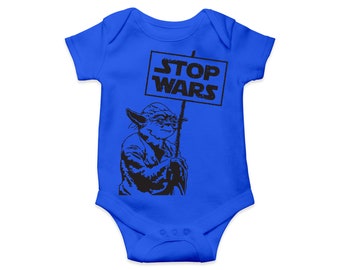 Body per neonato in cotone biologico Stop Wars