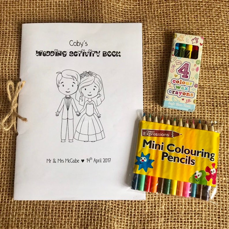  Children s Personalised Wedding Activity Book Colouring 