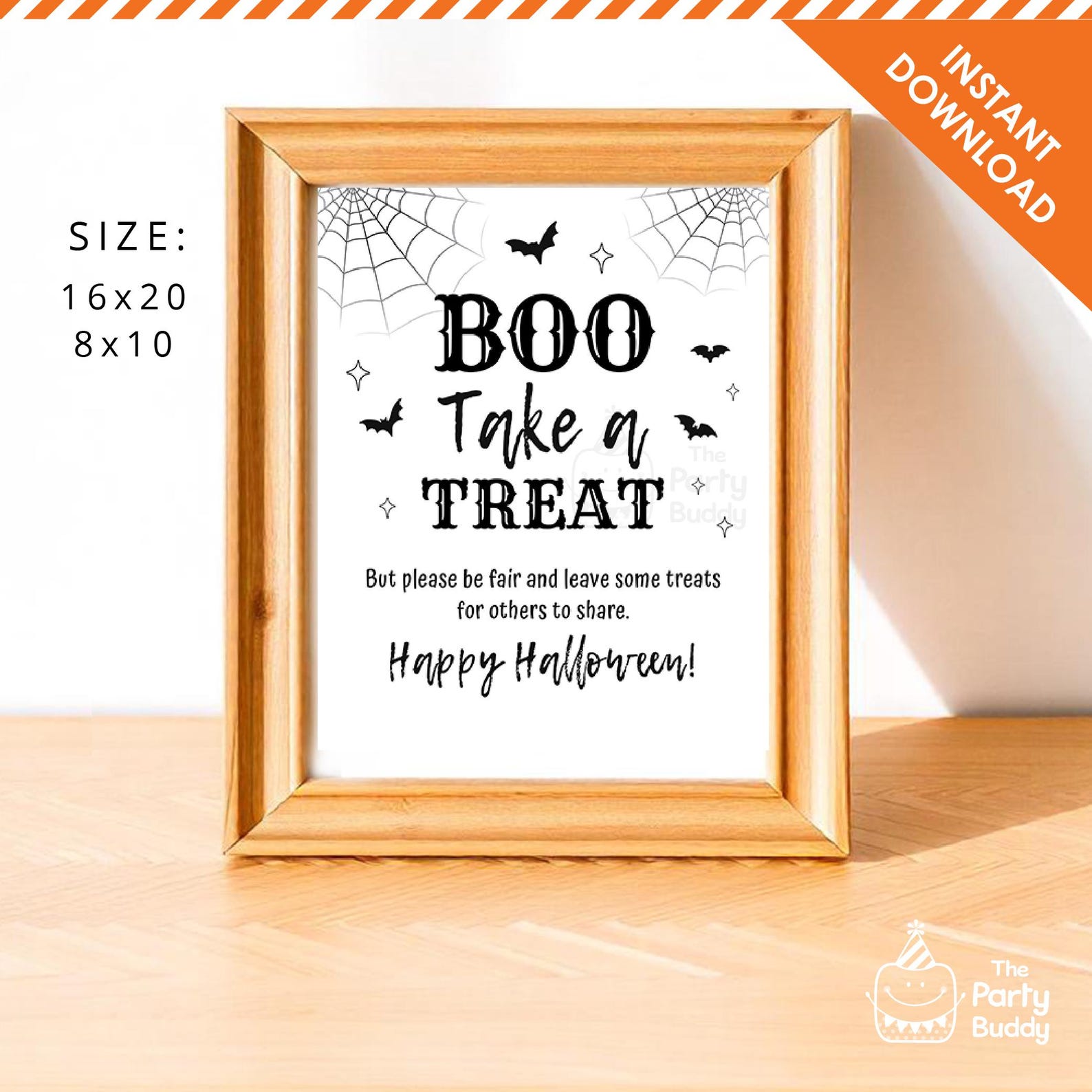 Boo Take a Treat Door Sign Poster | Halloween Trick or Treat Sweet ...