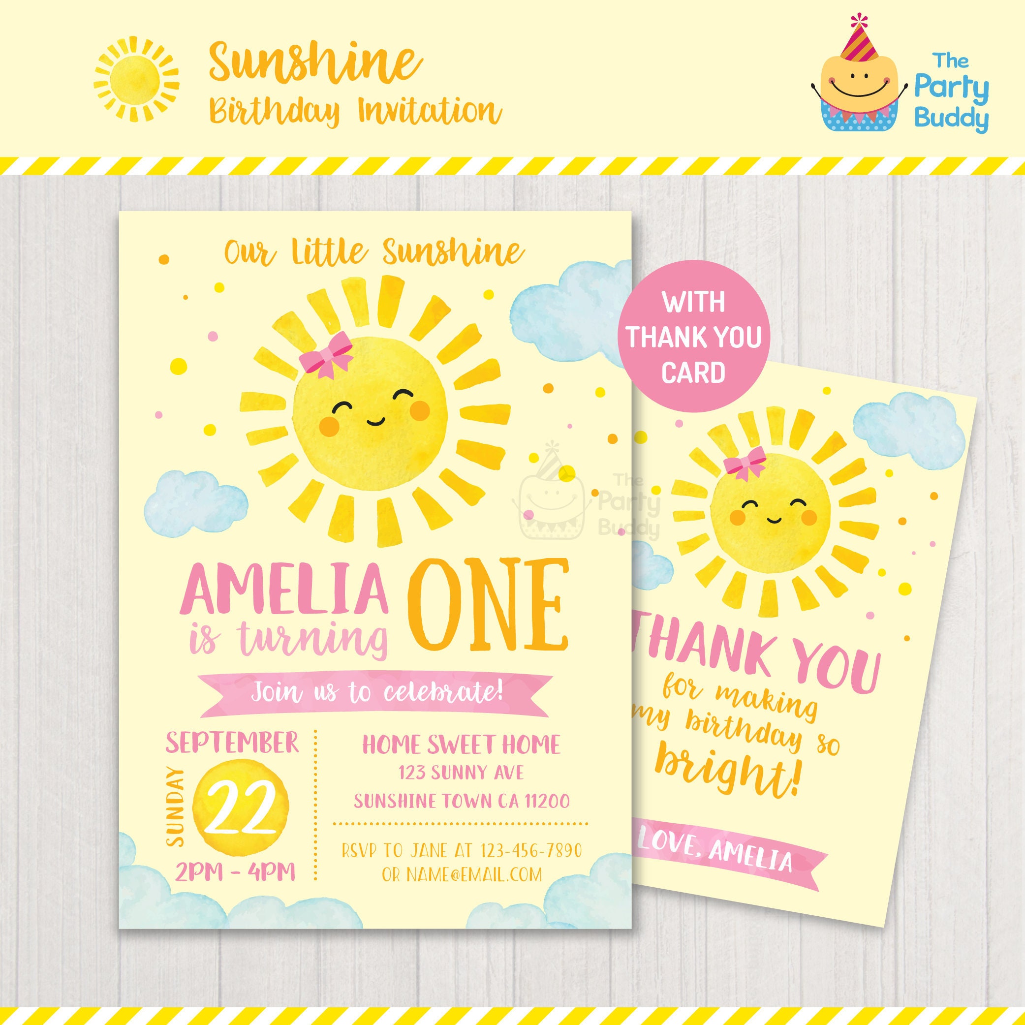 Paper & Party Supplies Digital Invitation Electronic Sunshine