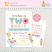 Two Sweet Ice Cream Party Invitation | Girls 2nd Birthday | Thank You Card | Sweet Treats | Personalized Invite Digital Printable PDF