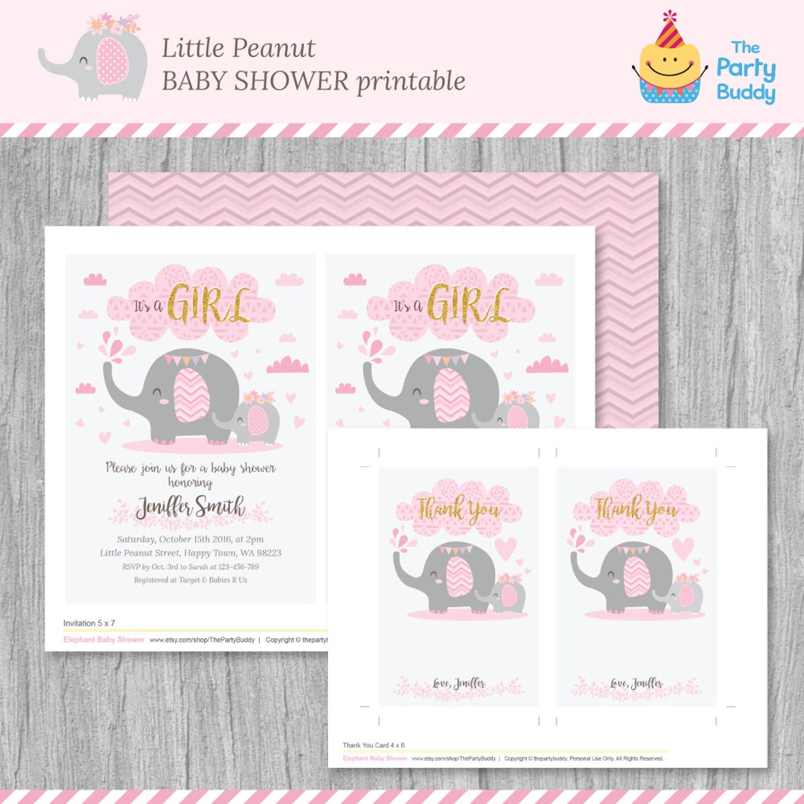 Little Peanut BABY SHOWER Printable Pack Personalized - Etsy
