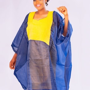 organza bubu, estampado africano, vestido largo bubu, bou bou, bubu azul, bubu blanco, caftán blanco, caftán azul, caftán amarillo, caftán amarillo