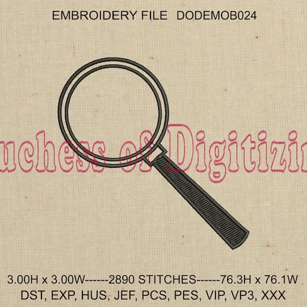 Lupe Stickerei Design, Lupe Stickdatei, DODEMOB024