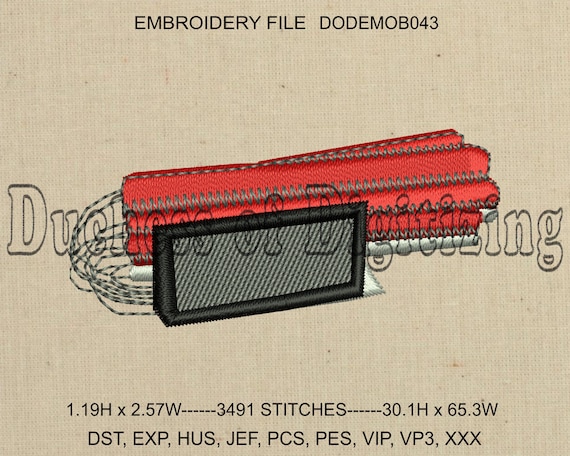 Dynomite Embroidery Design Dynomite Embroidery File Etsy