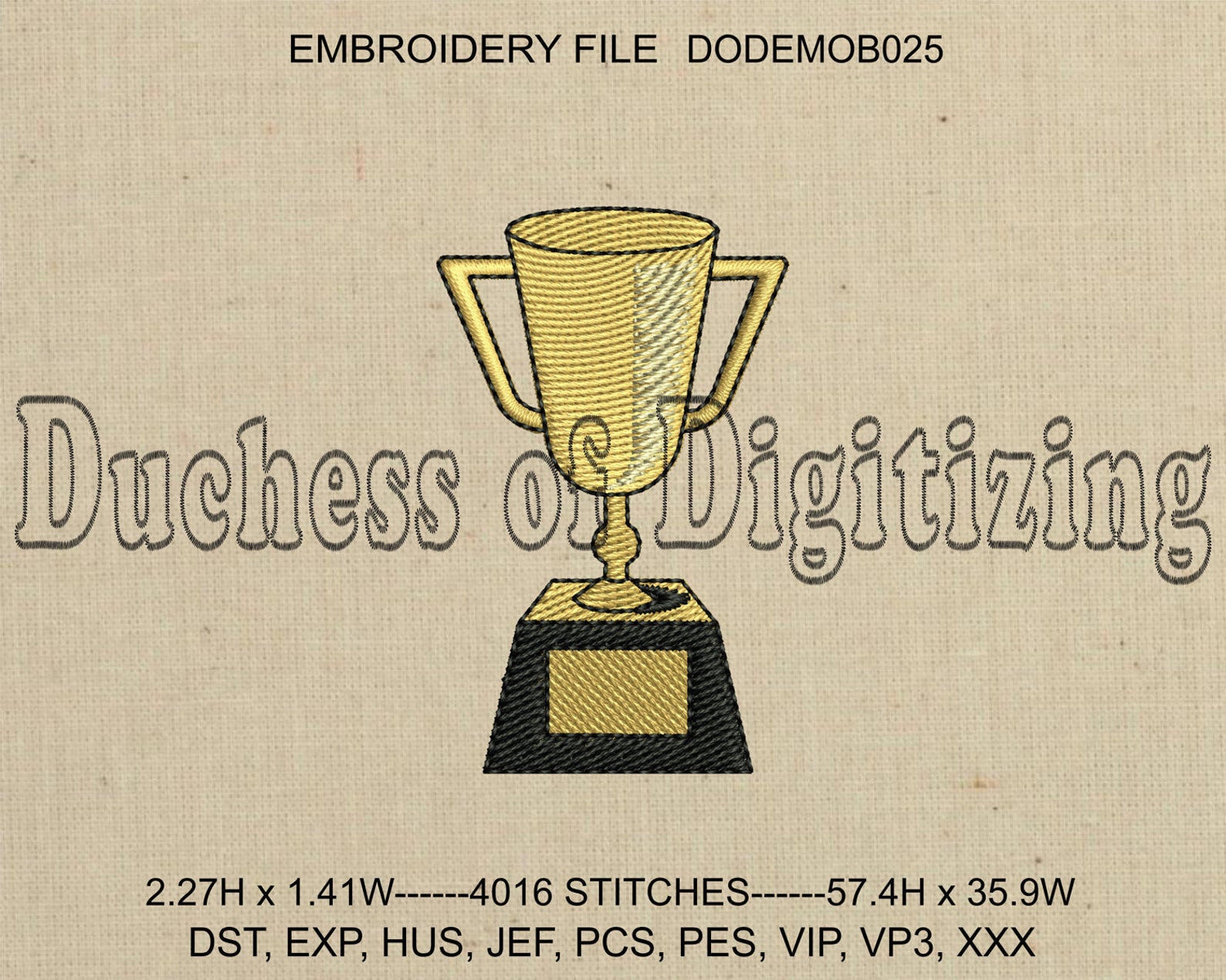 Trophy embroidery design trophy embroidery file dodemob025  etsy Trophy embroidery design trophy embroidery file dodemob025  etsy