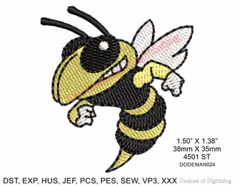 Hornet Mascot Machine Embroidery Design DODEMAN024