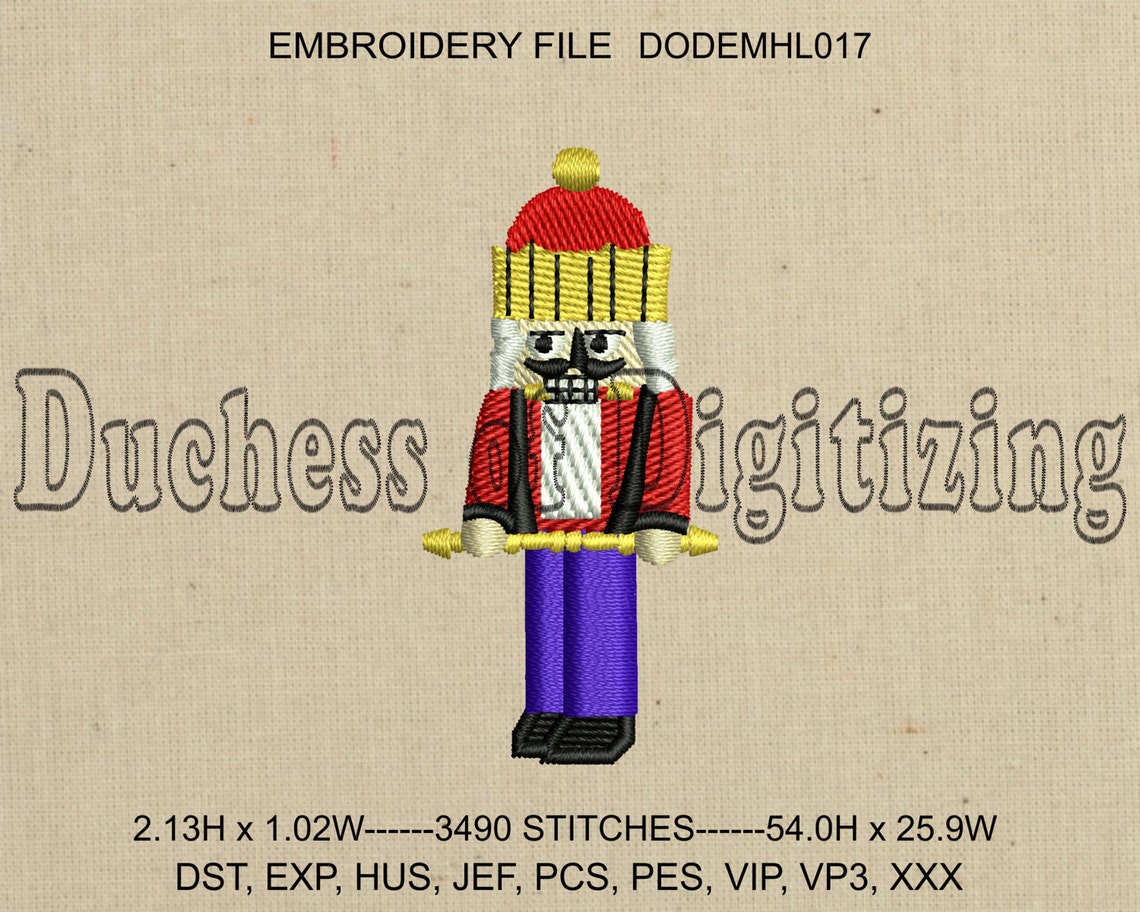 Nutcracker Tiny Machine Embroidery Design DODEMHL017 Etsy