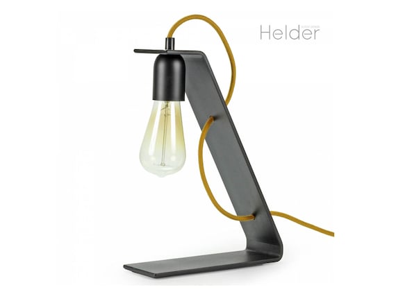 The Steel Mat blacktable lampdesk Matte Black Desk Lamp