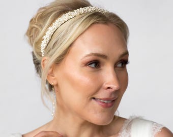 Corona de aliento de bebé / Tiara de Gypsum / Novia / Boda vintage / Diadema / Corona