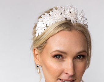 Corona de novia / Tiara de perlas grandes / Novia / Boda / Diadema
