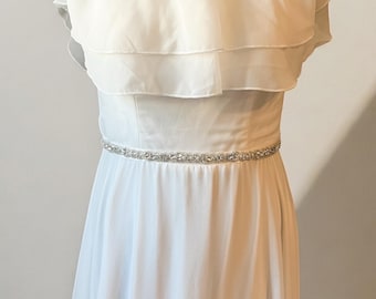 Dünner Brautgürtel - Kristall Perle Perlen Hochzeit Schärpe - Braut Accessoires