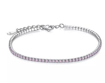 Sterling Silver Tennis Bracelet - Wedding Bracelet - Bridal Jewellery - Wedding Jewellery - Gift - Bridesmaid