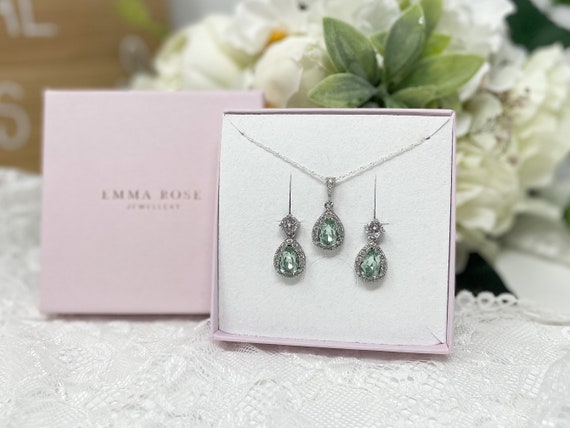 Set Con Collana E Orecchini In Oro Con Perle A Goccia Da 12 Mm. Set Di Collana A Goccia E Orecchini In Argento Da Damigella D'onore Da 12 Mm. Collana Di Perle - Foto 3