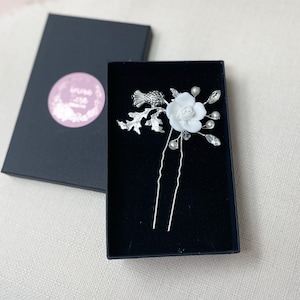 Thistle Rose Hair Pin, Bridesmaid Hair Pin, Wedding Hair Pin, Scottish Gift