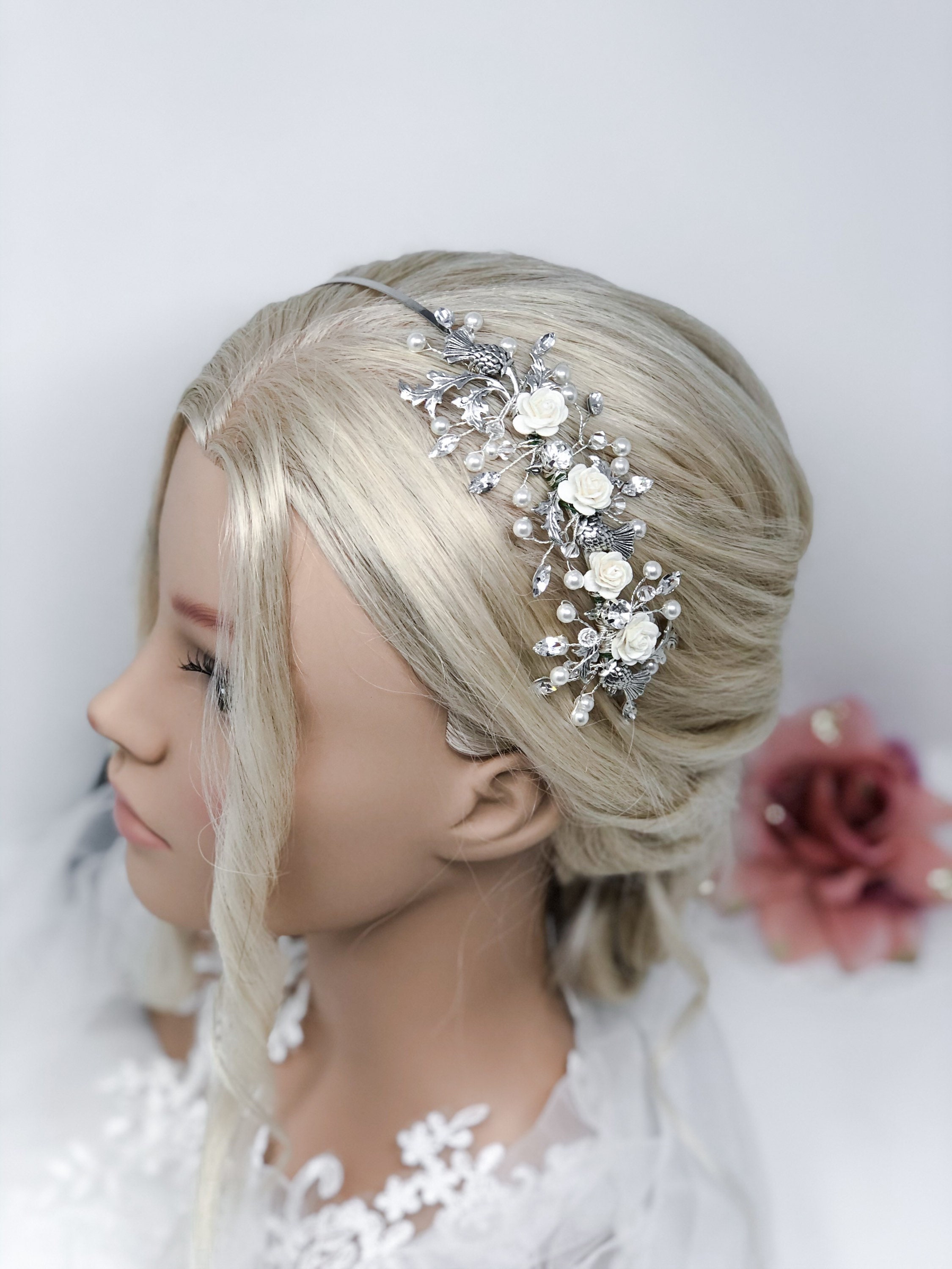 Wedding Headband Crystal Silver Hair Jewelry Tiara Made to Order Trouwen Accessoires Haaraccessoires Kransen & Tiaras 