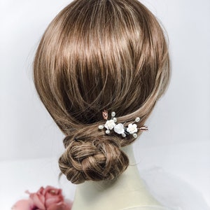 Flower Girl Vine, Ivory Rose hair Clip, Bridesmaid Hair Clip, Mummy and Me, Wedding Hair Clip