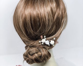 Flower Girl Vine, Ivory Rose hair Clip, Bridesmaid Hair Clip, Mummy and Me, Wedding Hair Clip