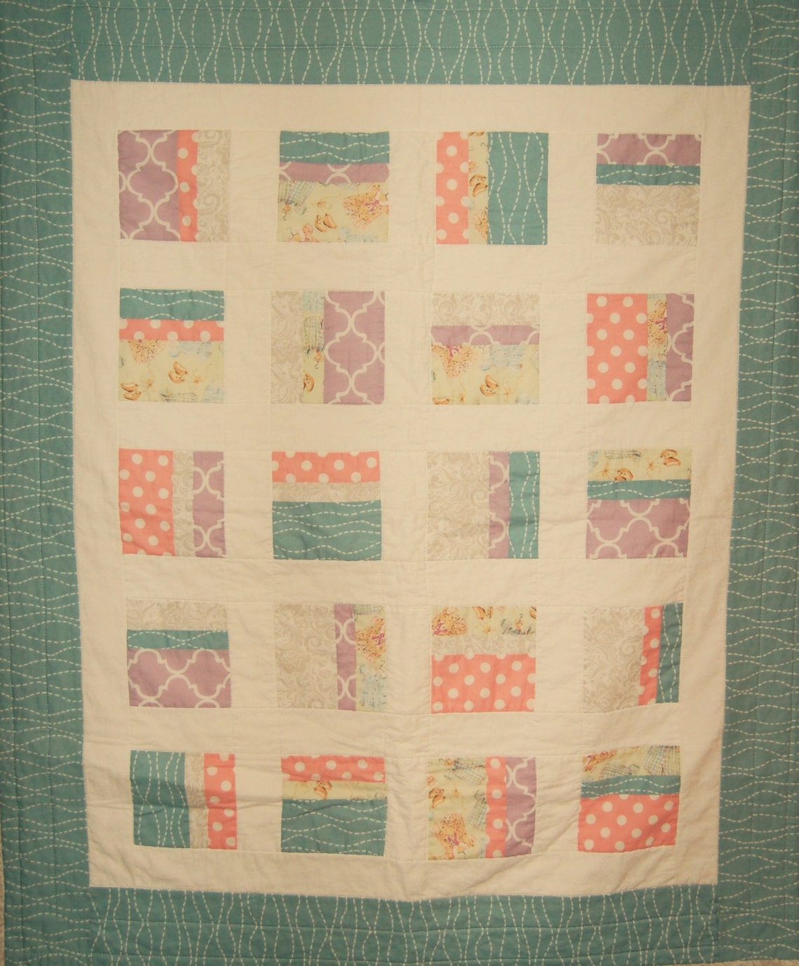 SALE vintage baby girl quilt Etsy