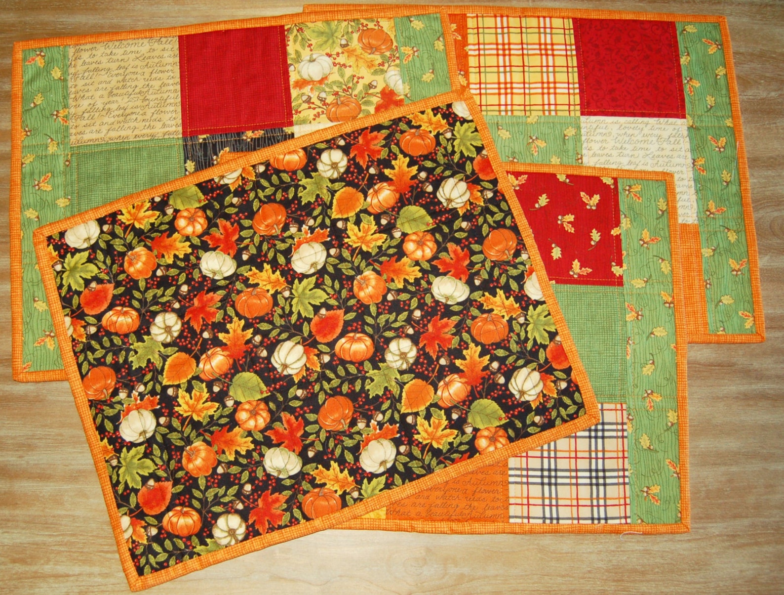 Fall Placemats set of 4 Etsy