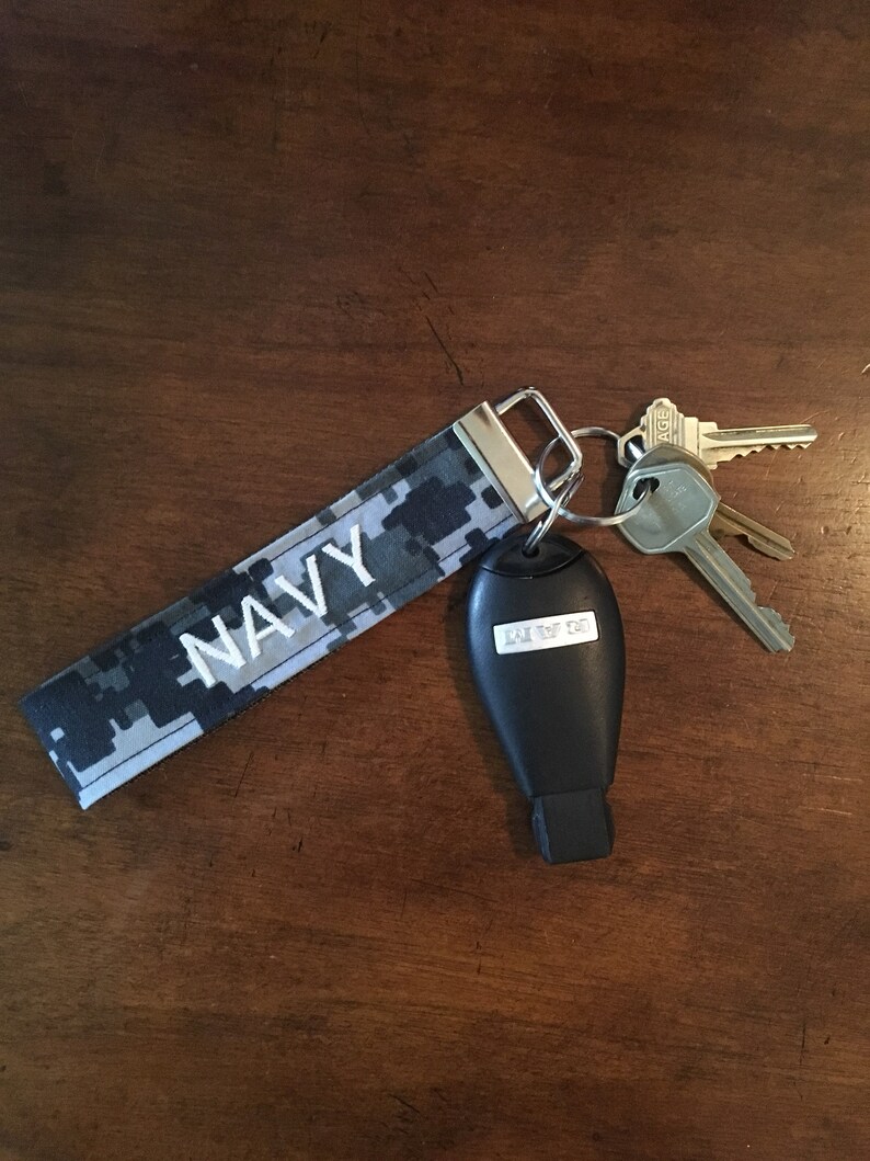Personalized US Navy Embroidered Blue Digital Keychain/ Etsy