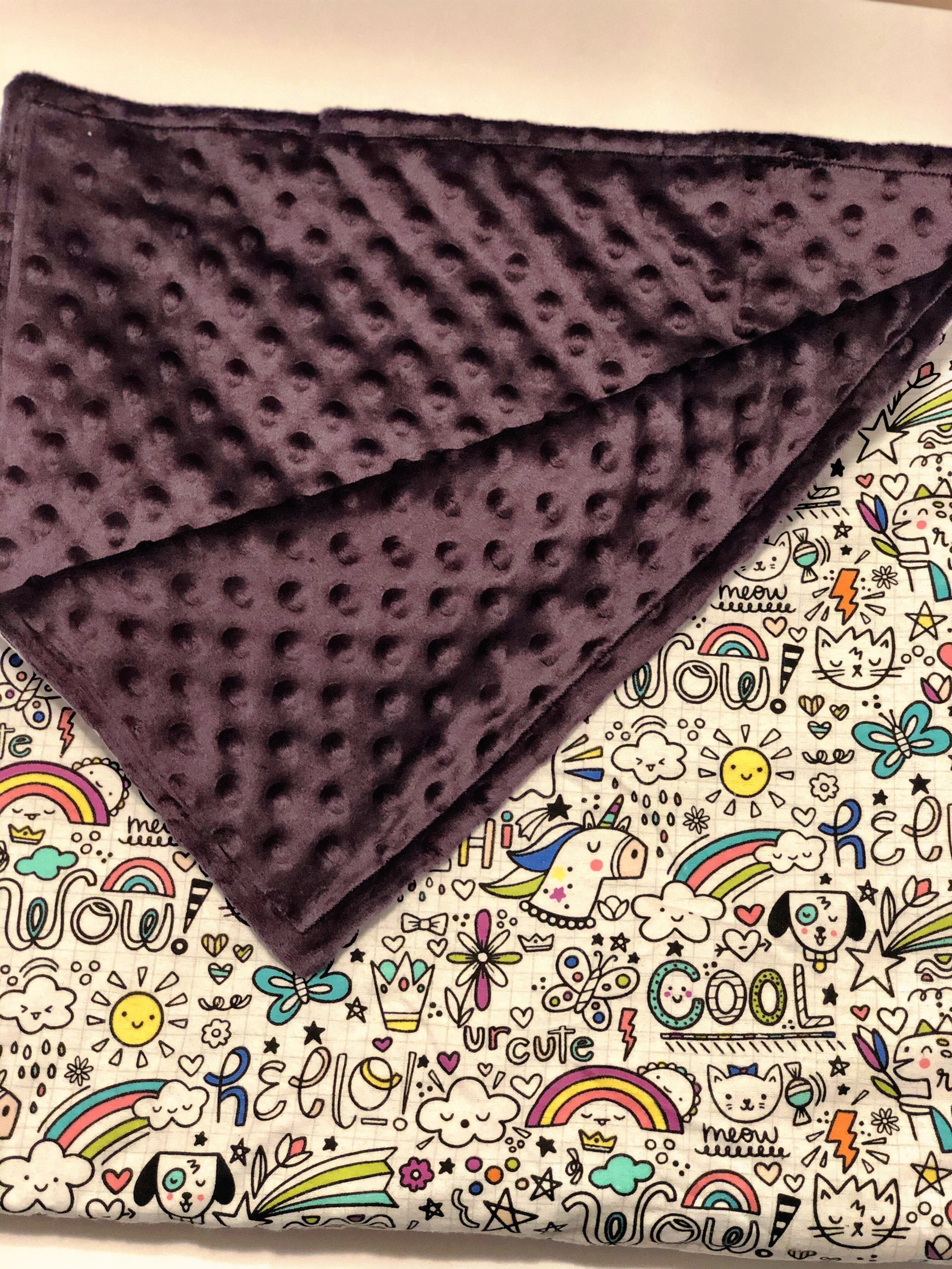 Blanket Personalized Emojis Minky Blanket Adult Size Minky Etsy