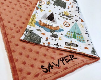 camping themed crib bedding