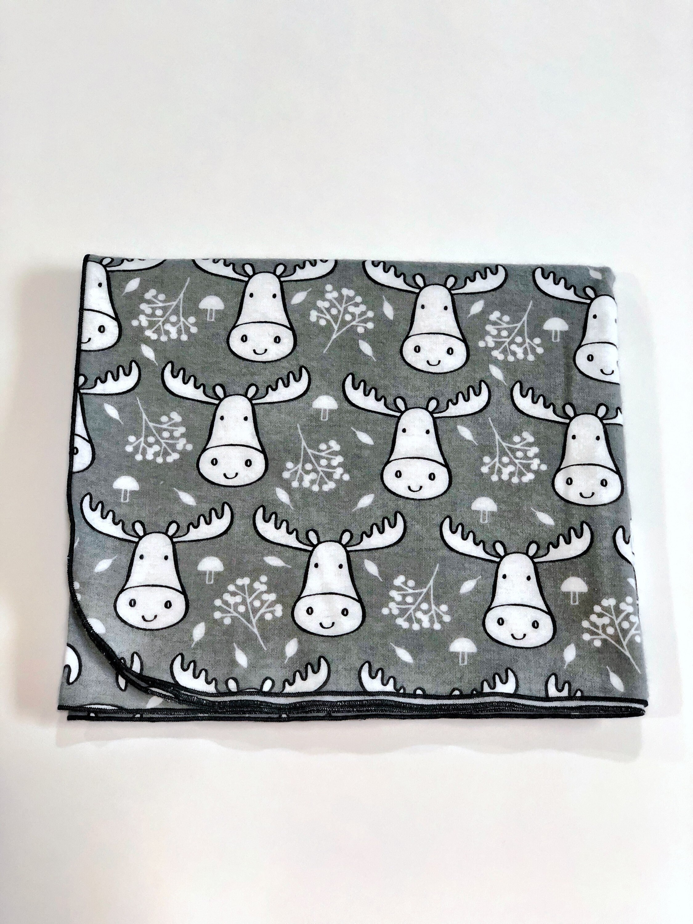 Personalized Moose Receiving Blanket Moose Flannel Baby Etsy UK