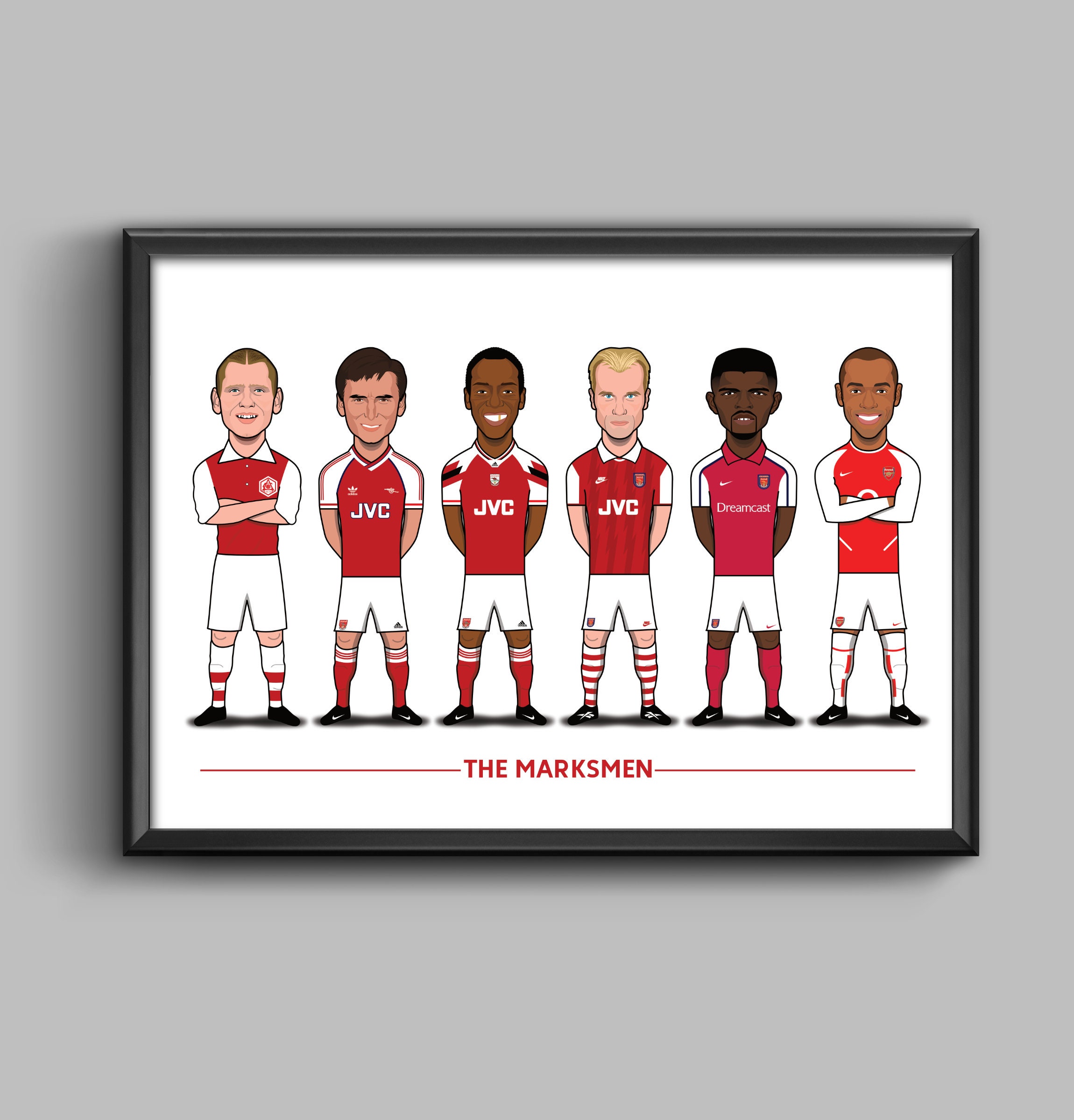 Thierry Henry Ian Wright Dennis Bergkamp Poster