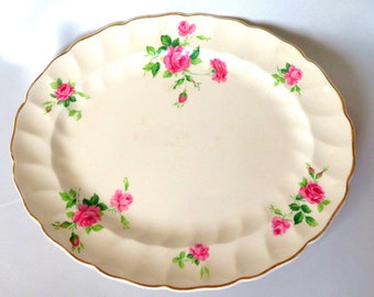 Johnson Brothers Old Chelsea Platter 12" Pink Roses JB65