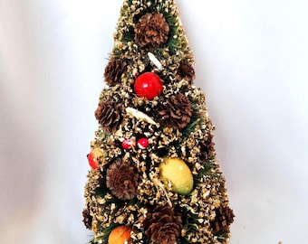 Grand arbre à brosses en sisal, Japon des années 40, 25 cm (10 1/2 po.)