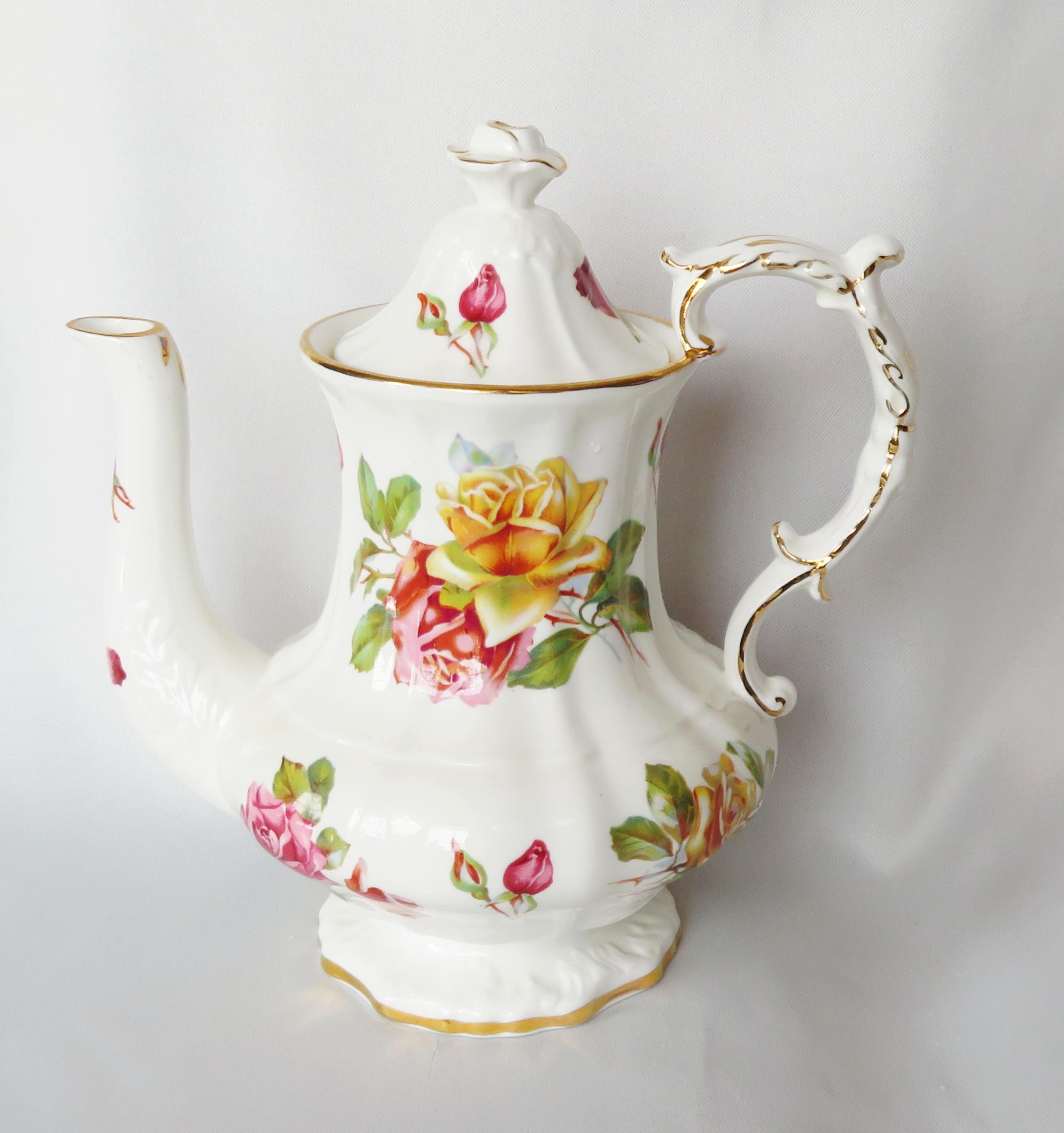 Hammersley Morgan's Rose Coffee Pot With Lid: Large Size - Etsy