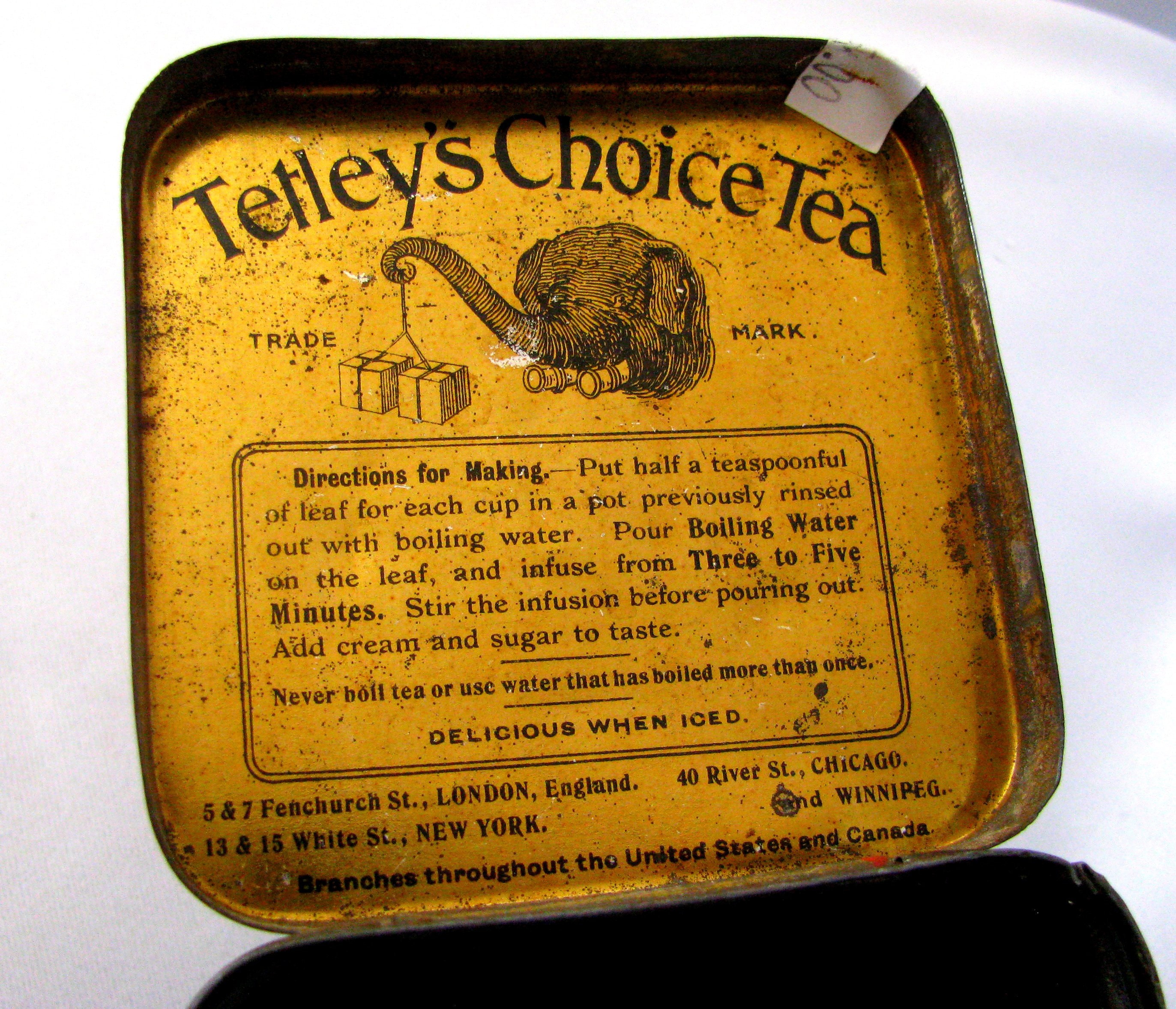 Antique Tetley Tea Tin From the Early 1900s Made in England Etsy