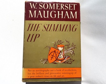 1st Edition The Summing Up by W. Somerset Maugham Includes Dustjacket 1938